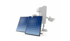 1 Cartoon Showing 2 Solar panels